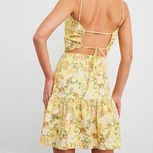 Floral 2 PC set mini skirt and strappy crop top